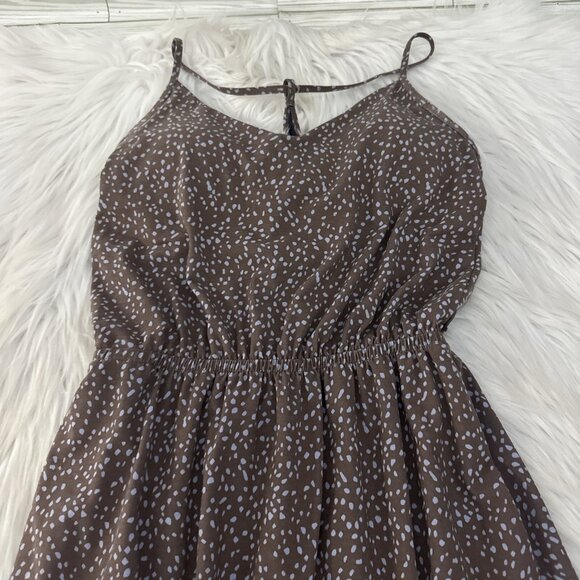 Prana womens XS brown geo pattern strappy hiking dress built in bra - Picture 3 of 13